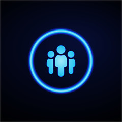 Glowing App Button - Dark