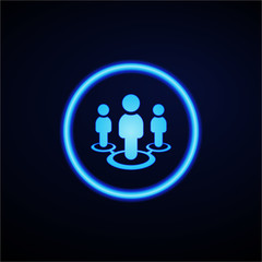 Glowing App Button - Dark