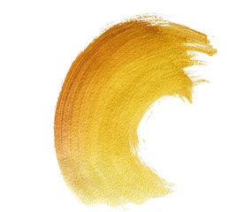 Golden large brush stroke