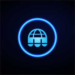 Glowing App Button - Dark