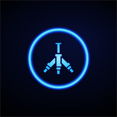 Glowing App Button - Dark