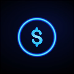 Glowing App Button - Dark