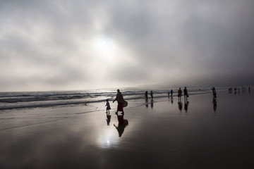 Fototapeta premium Beach in Agadir city in Morocco in 2016