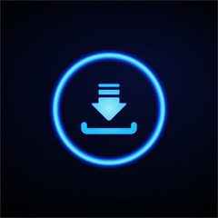 Glowing App Button - Dark