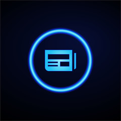 Glowing App Button - Dark