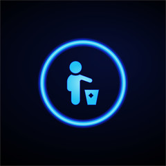 Glowing App Button - Dark