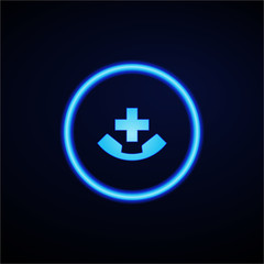 Obraz premium Glowing App Button - Dark