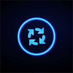 Obraz premium Glowing App Button - Dark