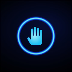 Fototapeta na wymiar Glowing App Button - Dark