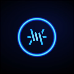 Glowing App Button - Dark