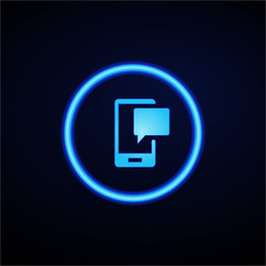 Glowing App Button - Dark