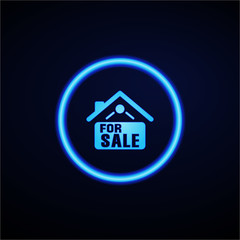 Glowing App Button - Dark
