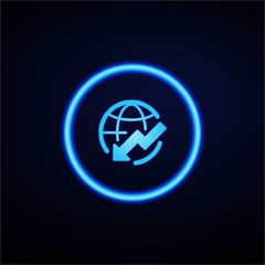 Glowing App Button - Dark