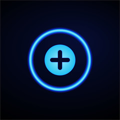Glowing App Button - Dark