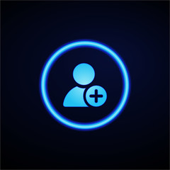 Glowing App Button - Dark