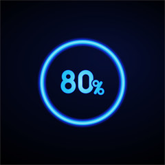 Glowing App Button - Dark