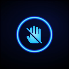 Obraz premium Glowing App Button - Dark