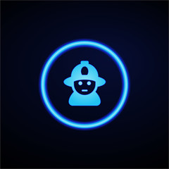 Glowing App Button - Dark