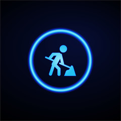 Glowing App Button - Dark