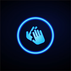 Obraz premium Glowing App Button - Dark