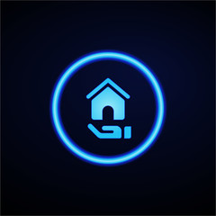 Glowing App Button - Dark