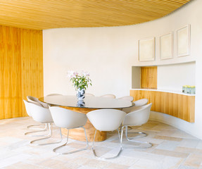 Fototapeta na wymiar Modern white kitchen clean interior design