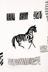 Fototapeta na wymiar fabric with zebra pattern