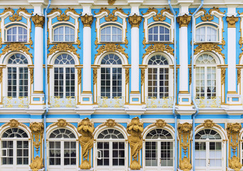 Fototapeta na wymiar The Catherine Palace in Tsarskoye Selo, St. Petersburg, Russia