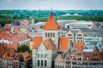Fototapeta na wymiar Tournai skyline in Belgium.