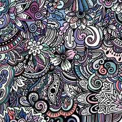 Ornamental ethnic pattern. Floral background can be used for wallpaper, patterns fills, textile, fabric, wrapping, surface textures, coloring book adults and kids.