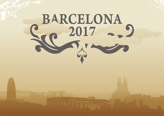 barcelona city skyline