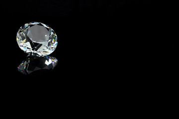 diamond on black background