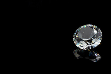 diamond on black background