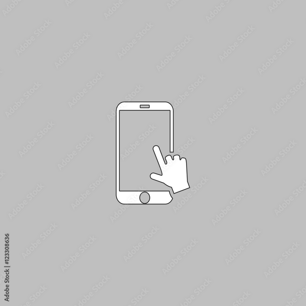 Poster touch screen computer symbol