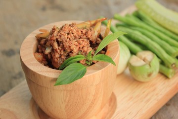 spicy minced pork