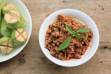 spicy minced pork