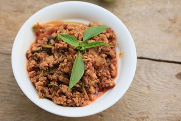 spicy minced pork