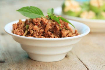 spicy minced pork