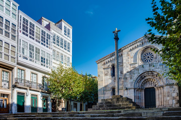 Obraz premium Santa Maria del campo in A Coruna, Galicia, Spain