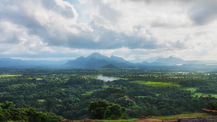 Beautiful view from Sigiriya Lion Rock. Sri Lanka