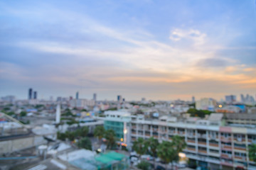 Fototapeta na wymiar abstract blur of Bangkok city - Cityscape