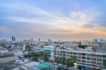 abstract blur of Bangkok city - Cityscape