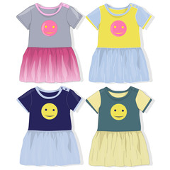 baby dress vector.