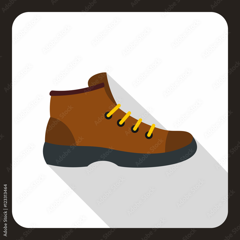 Poster boot icon. flat illustration of boot vector icon for web