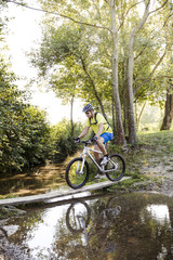 Naklejka premium Mountainbiker
