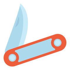 Penknife icon. Flat illustration of penknife vector icon for web