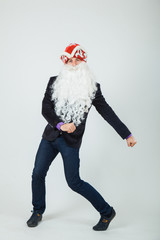 Dancing Santa business man