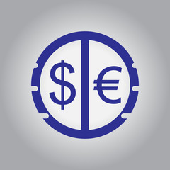 Vector illustration in flat design of currency exchange