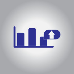 Vector illustration in flat design of column chart