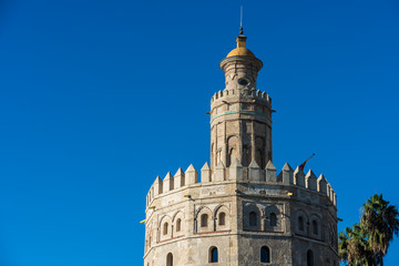 Gold Tower in Seville, southern Spain.